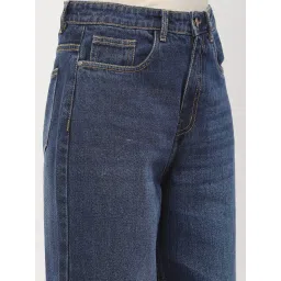 MADAME Blue Cotton Regular Fit Mid Rise Jeans image 5