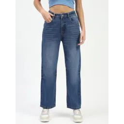 MADAME Blue Cotton Skinny Fit Mid Rise Jeans-picture-15