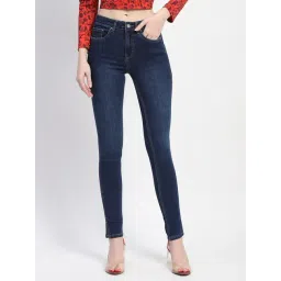 MADAME Blue Cotton Skinny Fit Mid Rise Jeans-picture-43