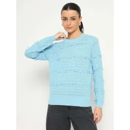MADAME Blue Cotton Sweater-picture-17