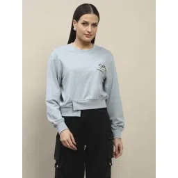 MADAME Blue Cotton Sweatshirt-picture-40