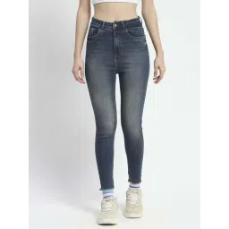 MADAME Blue Plain Mid rise Jeans-picture-21