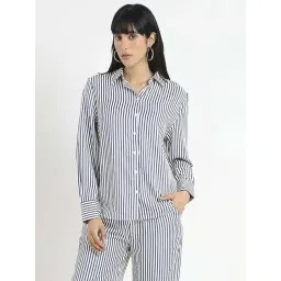 Madame Blue Regular Fit Striped Shirt-picture-43