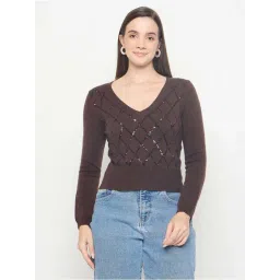 Madame Brown Cotton Regular Fit Embellished Sweater-picture-39