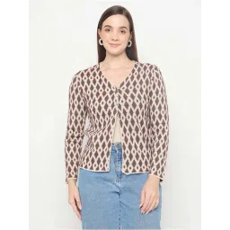 Madame Brown Cotton Regular Fit Printed Cardigan-picture-29
