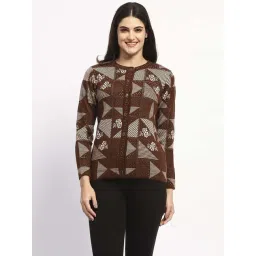 MADAME Brown Self Cardigan-picture-19