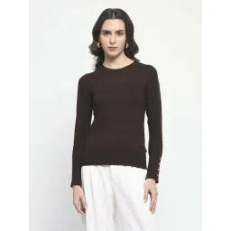 MADAME Brown SolidSweater-picture-21