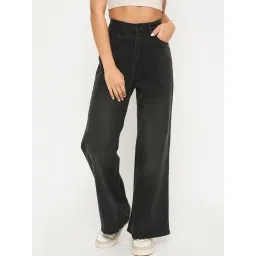 MADAME Charcoal Black Solid Jeans-picture-13
