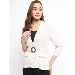 Madame Cotton Single-Breasted Casual Blazer-picture-38