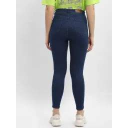 MADAME Dark Blue Cotton Regular Fit Mid Rise Jeans image 2