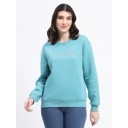 MADAME Fleece Handwork & Turquoise Sweatshirt for Women-picture-11