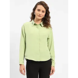 MADAME Green Embellished Shirt-picture-34