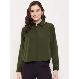 MADAME Green Regular Fit Shirt-picture-27