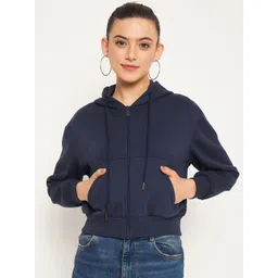 Madame Hooded Cotton Front-Open Sweatshirt-picture-13