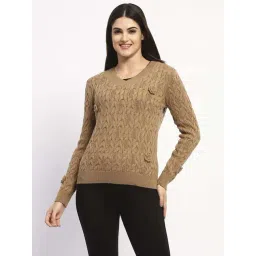 MADAME Khaki Embroidered Sewater-picture-20