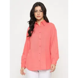 Madame Light Coral Regular Fit Shirt-picture-17