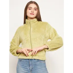MADAME Light Green Regular Fit Sweatshirt-picture-14