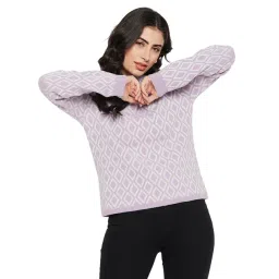 MADAME Lilac Printed Sweater-picture-13