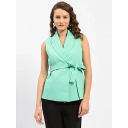 MADAME Mint Green Regular Fit Blazer-picture-21