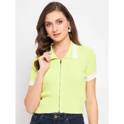 MADAME Mint Green Regular Fit Top-picture-20