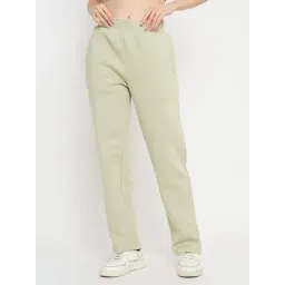 MADAME Mint Green Solid Trackpants-picture-12