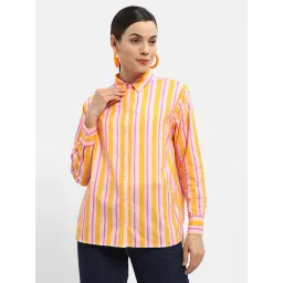MADAME Mustard & Pink Striped Shirt-picture-24