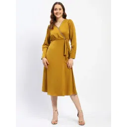 MADAME Mustard Embellished Midi Dress-picture-30