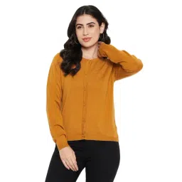 MADAME Mustard Regular Fit Cardigan-picture-17