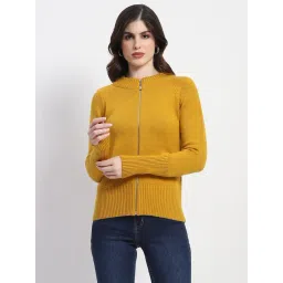 MADAME Mustard Relaxed Fit Cardigan-picture-31