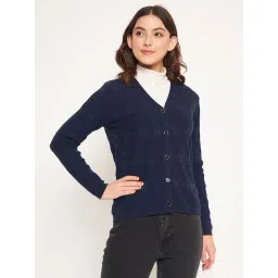 MADAME Navy Crochet Pattern Cardigan-picture-17