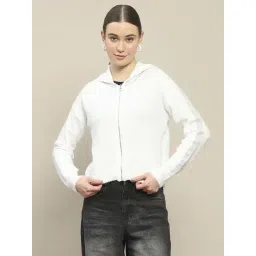 MADAME Off White Solid Sweater-picture-31