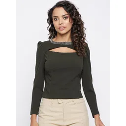 Madame Olive Green Top-picture-11
