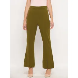 Madame Olive Polyester Boot-Leg Solid Trouser-picture-45