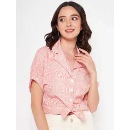 Madame Peach Abstract Regular Fit Shirts-picture-24