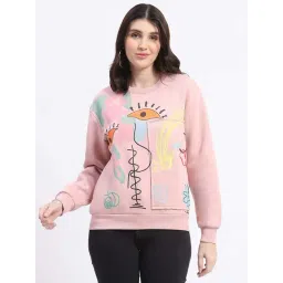 MADAME Pink Cotton Printed Sweatshirt-picture-41