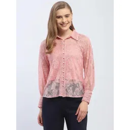 MADAME Pink Lace Work Shirt-picture-28