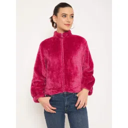 MADAME Pink Self Pattern Sweatshirt-picture-47