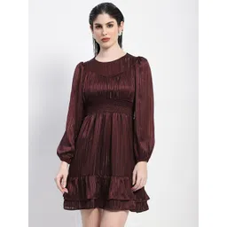 Madame Puff Sleeve Fit & Flare Dress-picture-18