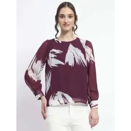 MADAME Purple Printed Top-picture-23