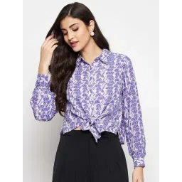 Madame Purple Regular Fit Printed Shirt-picture-23