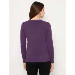 MADAME Purple Self Sweater image 2