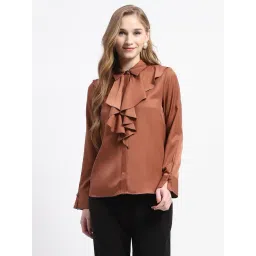 MADAME Rust Regular Fit Shirt-picture-43