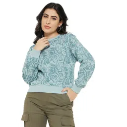 MADAME Sea Green Printed Sweatshirt-picture-17