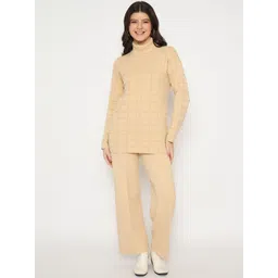 Madame Self Design High Neck Sweater With Trousers-picture-35