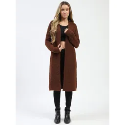 Madame Self Design Open Front Longline Shrug-picture-19