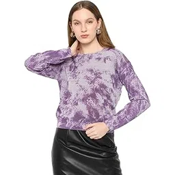madame Tie and Dye Lilac Knitted Top for Women-picture-41