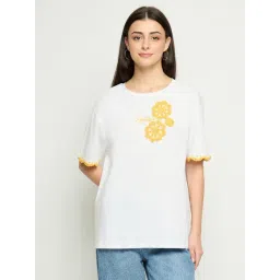 MADAME White Embroidered T-Shirt-picture-44