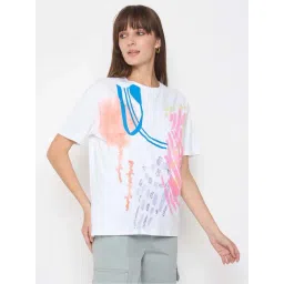 MADAME White Printed T-Shirt-picture-20
