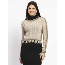 Madame Women Cable Knit Pullover-picture-34