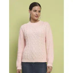 Madame Women Cable Knit Pullover-picture-34